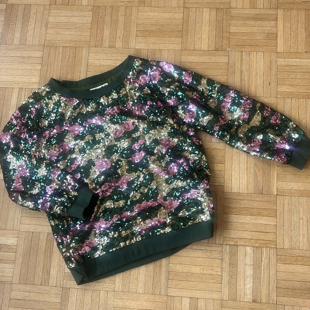 FIGUE Sequin Camo Top